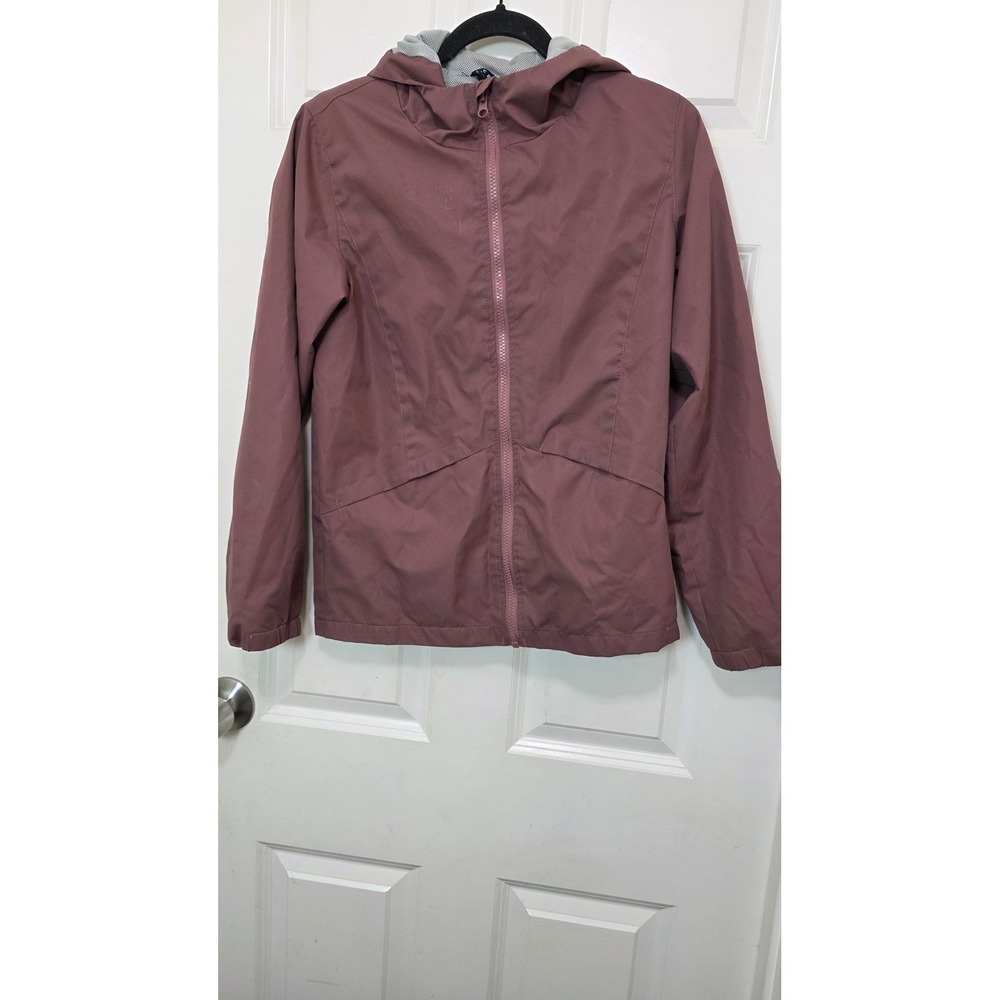 Iceburg Outerwear Windbreaker Jacket Youth XL 18 Purple Hooded Mesh Lined Zip Up